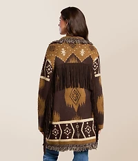 Western Fringe Cardigan Sweater