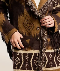 Western Fringe Cardigan Sweater