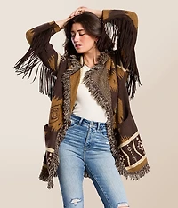Western Fringe Cardigan Sweater