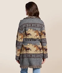 Western Fringe Cardigan Sweater