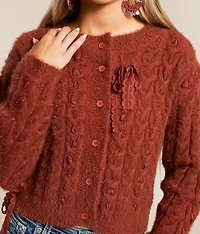 Eyelash Lace Cardigan Sweater