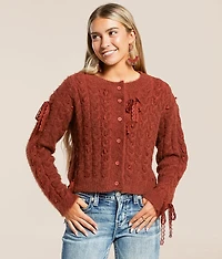 Eyelash Lace Cardigan Sweater
