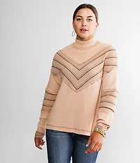 Pieced Waffle Knit Top