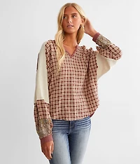 Plaid Patchwork Top