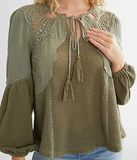 Waffle Knit Top