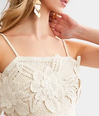 Cropped Crochet Tank Top