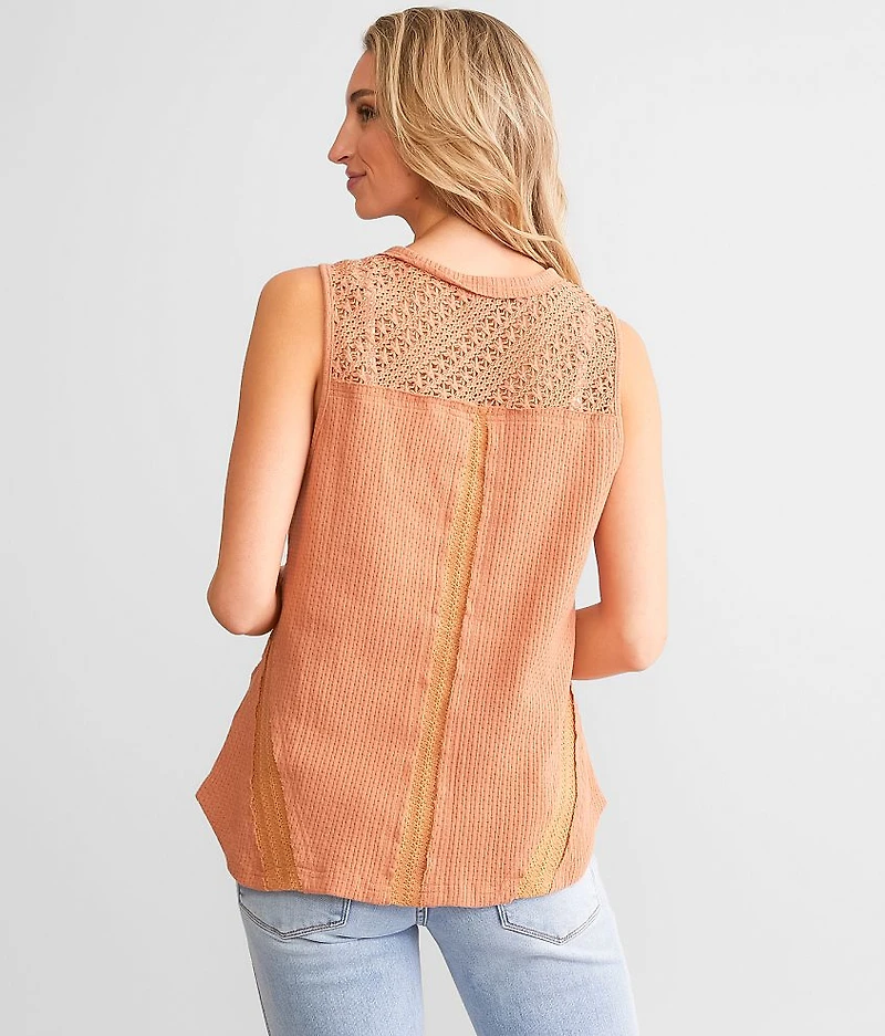 Crochet Henley Tank Top