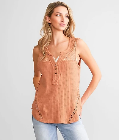Crochet Henley Tank Top
