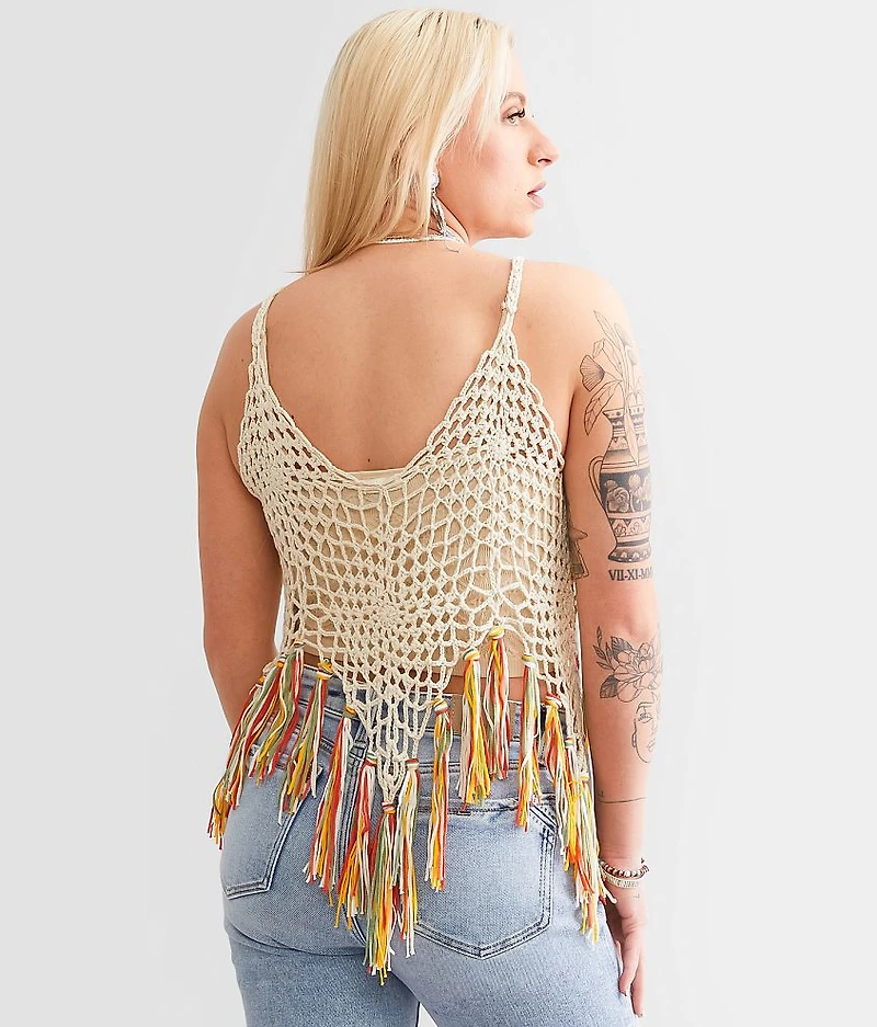 Crochet Fringe Tank Top