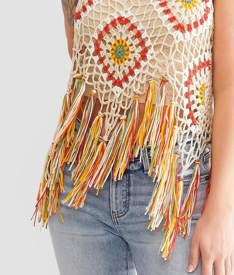 Crochet Fringe Tank Top