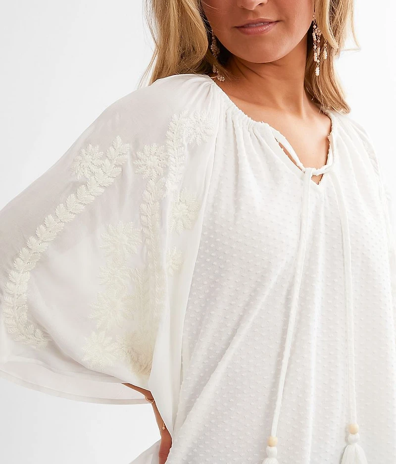 Swiss Dot Chiffon Top