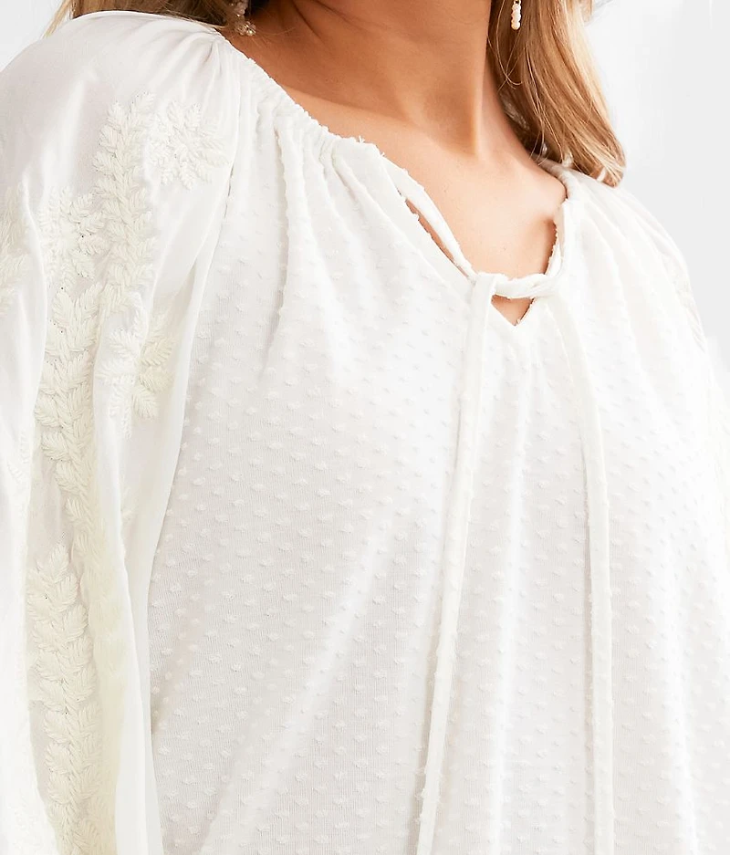 Swiss Dot Chiffon Top