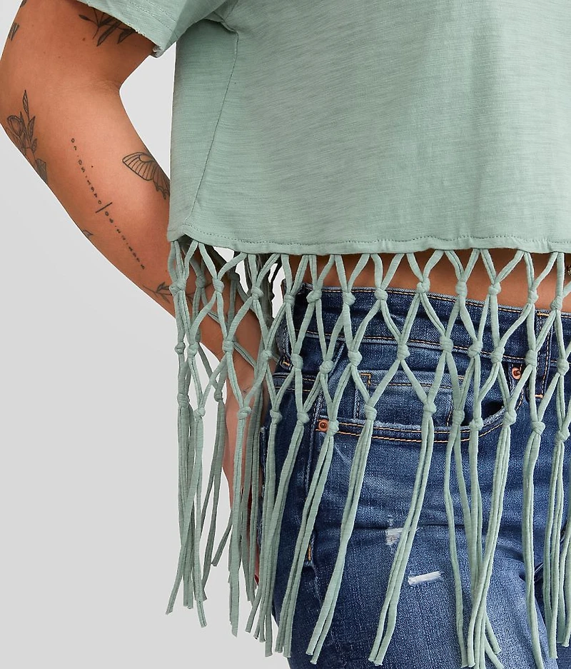 Macrame Fringe Top