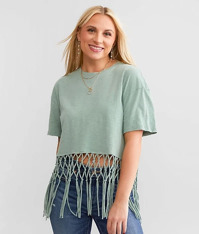 Macrame Fringe Top