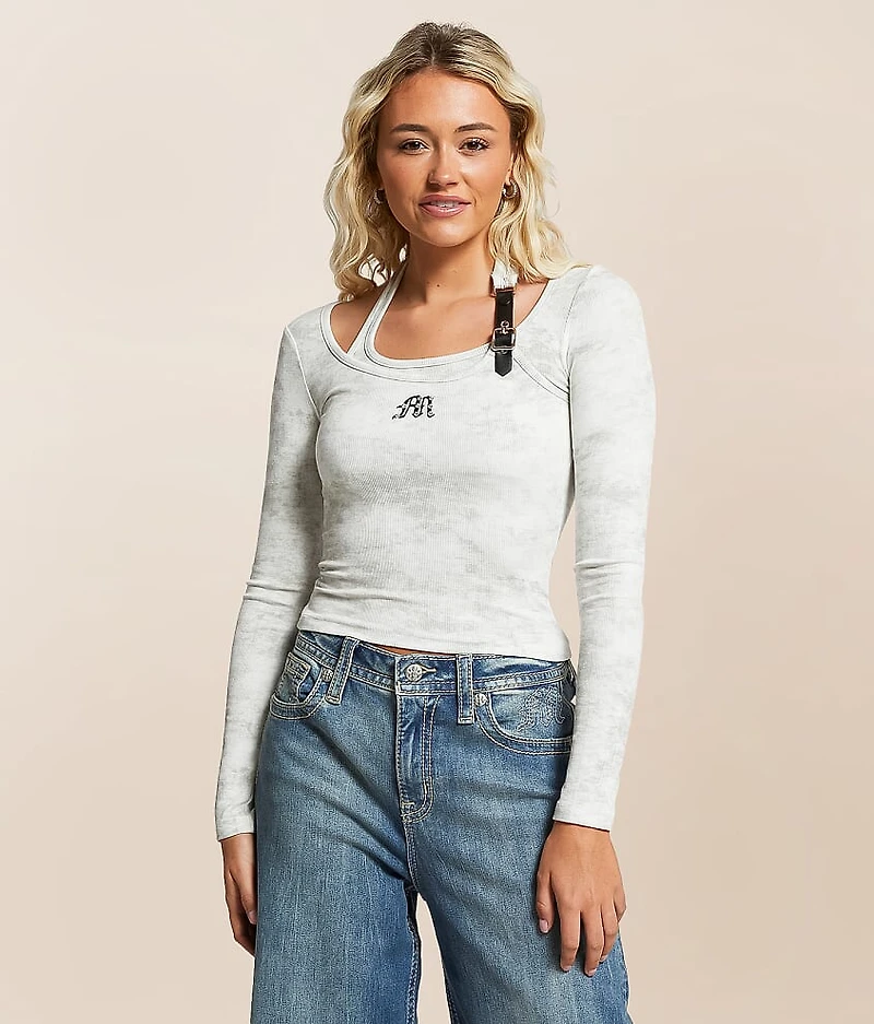 Asymmetrical Halter Cropped Top