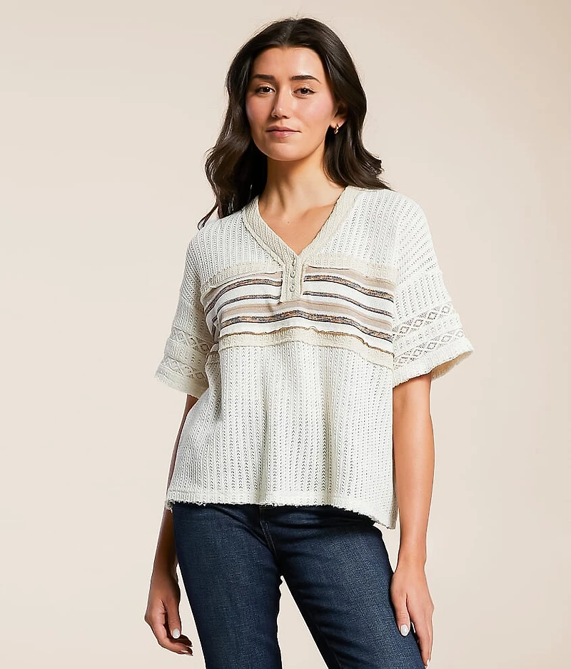 Striped Henley Sweater