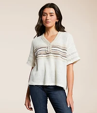 Striped Henley Sweater