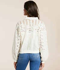 Mixed Crochet Shirt