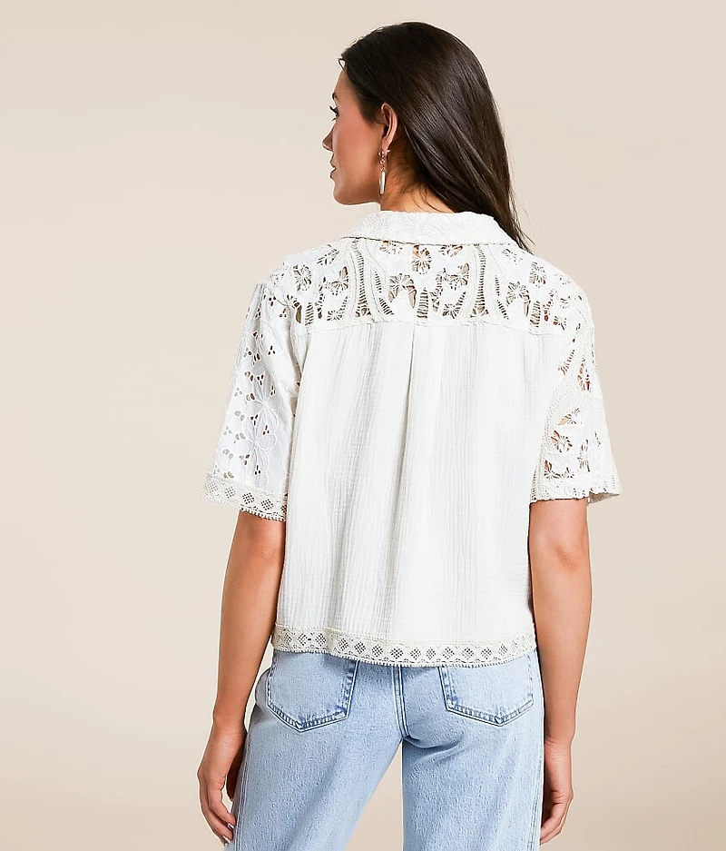 Pieced Crochet Shirt