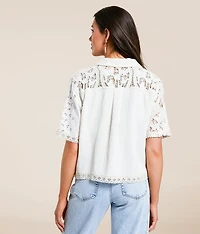 Pieced Crochet Shirt
