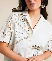 Pieced Crochet Shirt