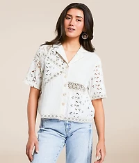 Pieced Crochet Shirt