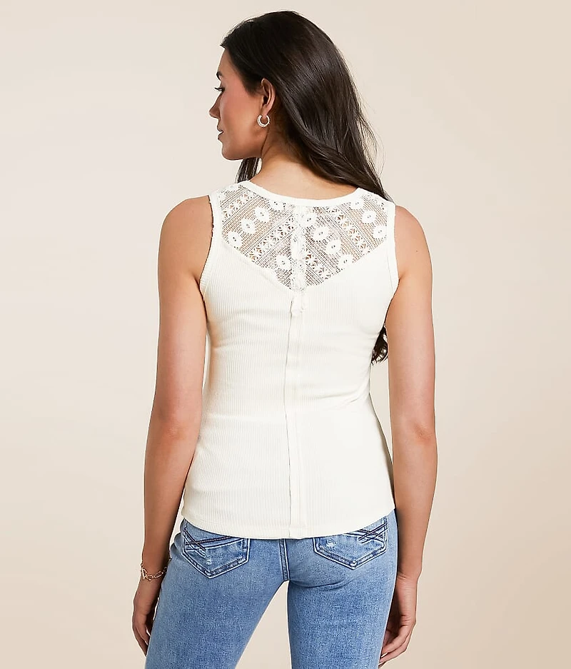 Rhinestone Ribbed Tank Top