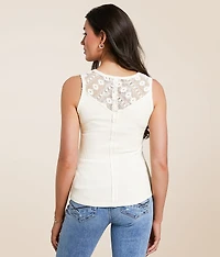 Rhinestone Ribbed Tank Top