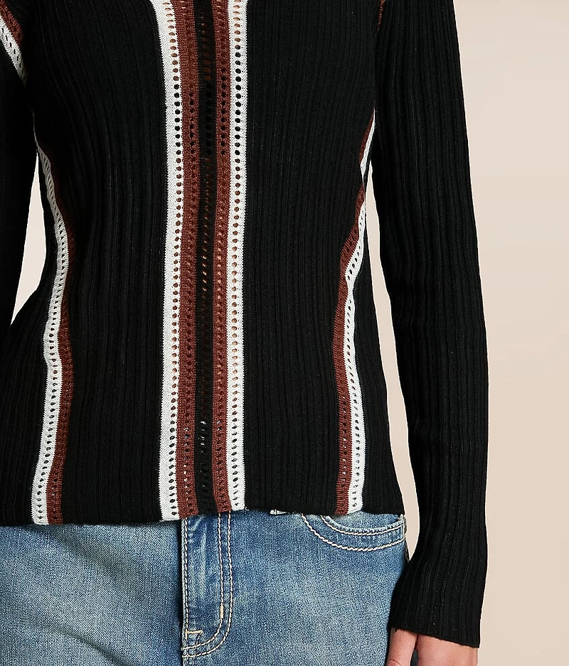 Ribbed Eyelet Top