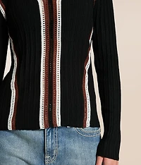 Ribbed Eyelet Top