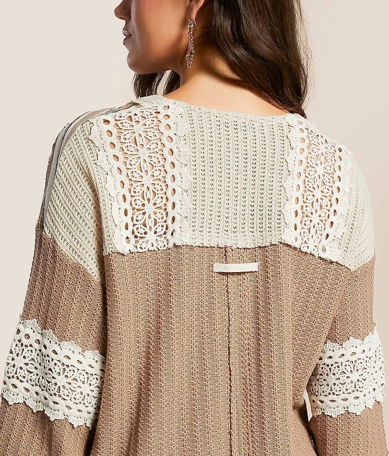 Pieced Crochet Henley