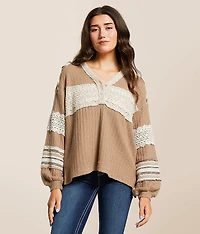 Pieced Crochet Henley