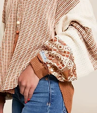 Pieced Crochet Hoodie
