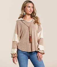 Pieced Crochet Hoodie