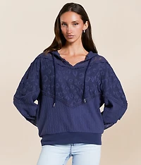 Pieced Crochet Hoodie