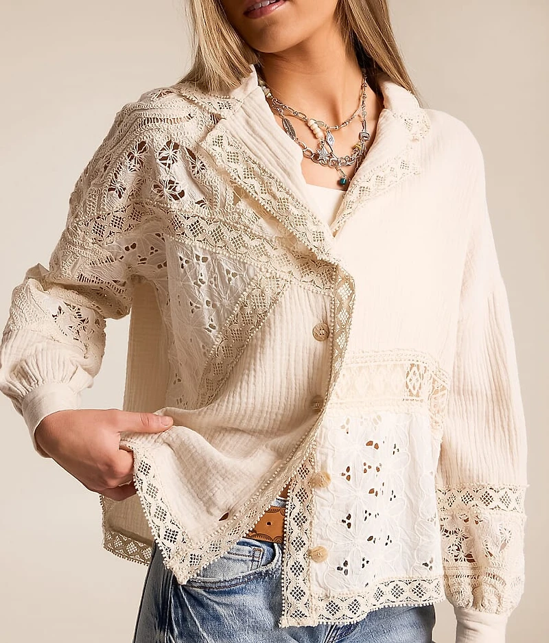 Pieced Crochet Shirt
