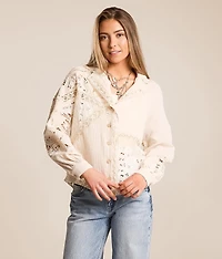 Pieced Crochet Shirt