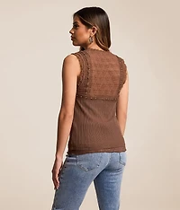 Studded Lace Tank Top