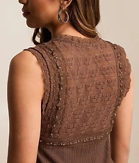 Studded Lace Tank Top
