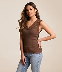 Studded Lace Tank Top