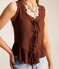 Front Tie Tank Top