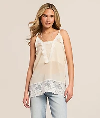 Textured Chiffon Tank Top