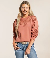Pieced Lace Pullover