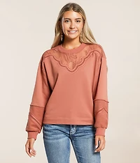 Pieced Lace Pullover