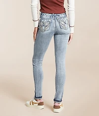 High Rise Skinny Stretch Cuffed Jean