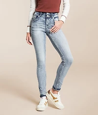 High Rise Skinny Stretch Cuffed Jean