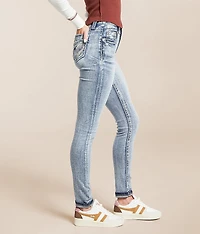 High Rise Skinny Stretch Cuffed Jean