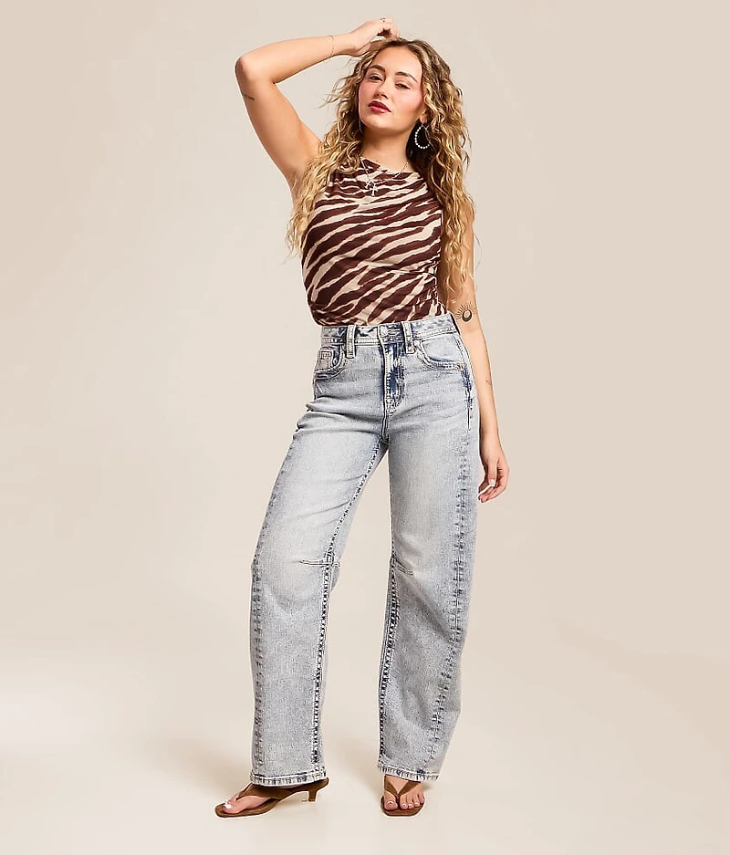 High Rise Barrel Stretch Jean
