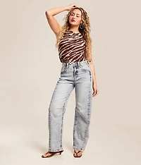 High Rise Barrel Stretch Jean