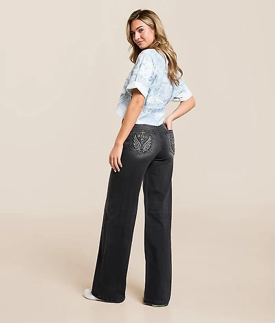 High Rise Wide Leg Stretch Jean